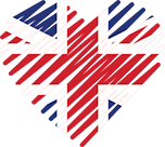 Logo of Belgische-Dating-Sites - UK, Heart Shaped Image of UK flag.