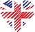 Logo of Belgische-Dating-Sites UK, Heart Shaped Image of UK flag.